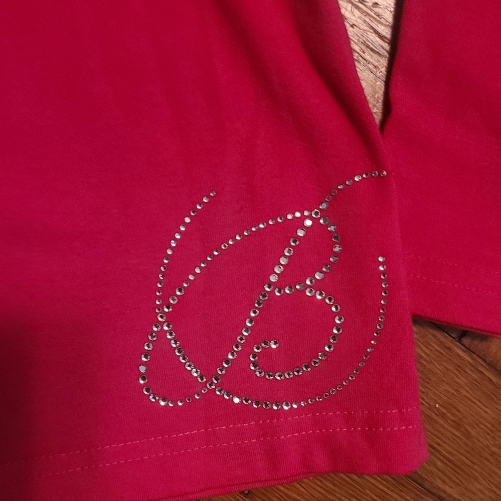 Shades of love by bella signature yoga top med 1/2 zip